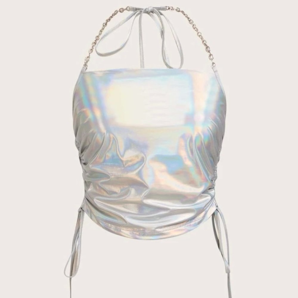 shein holographic crop top